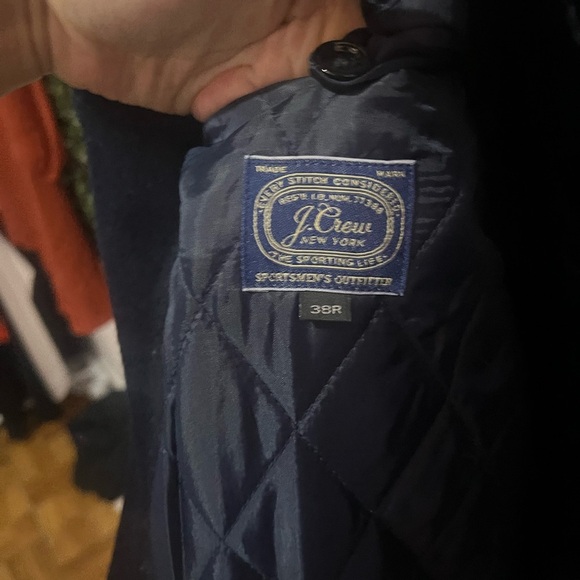 J Crew Everyday Topcoat PrimaLoft Jacket Wool Blend Black Mens Coat US Size 38r - Picture 2 of 4